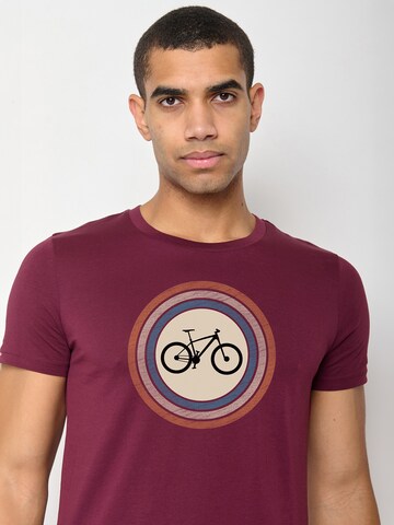 GREENBOMB Shirt 'Bike Target' in Red