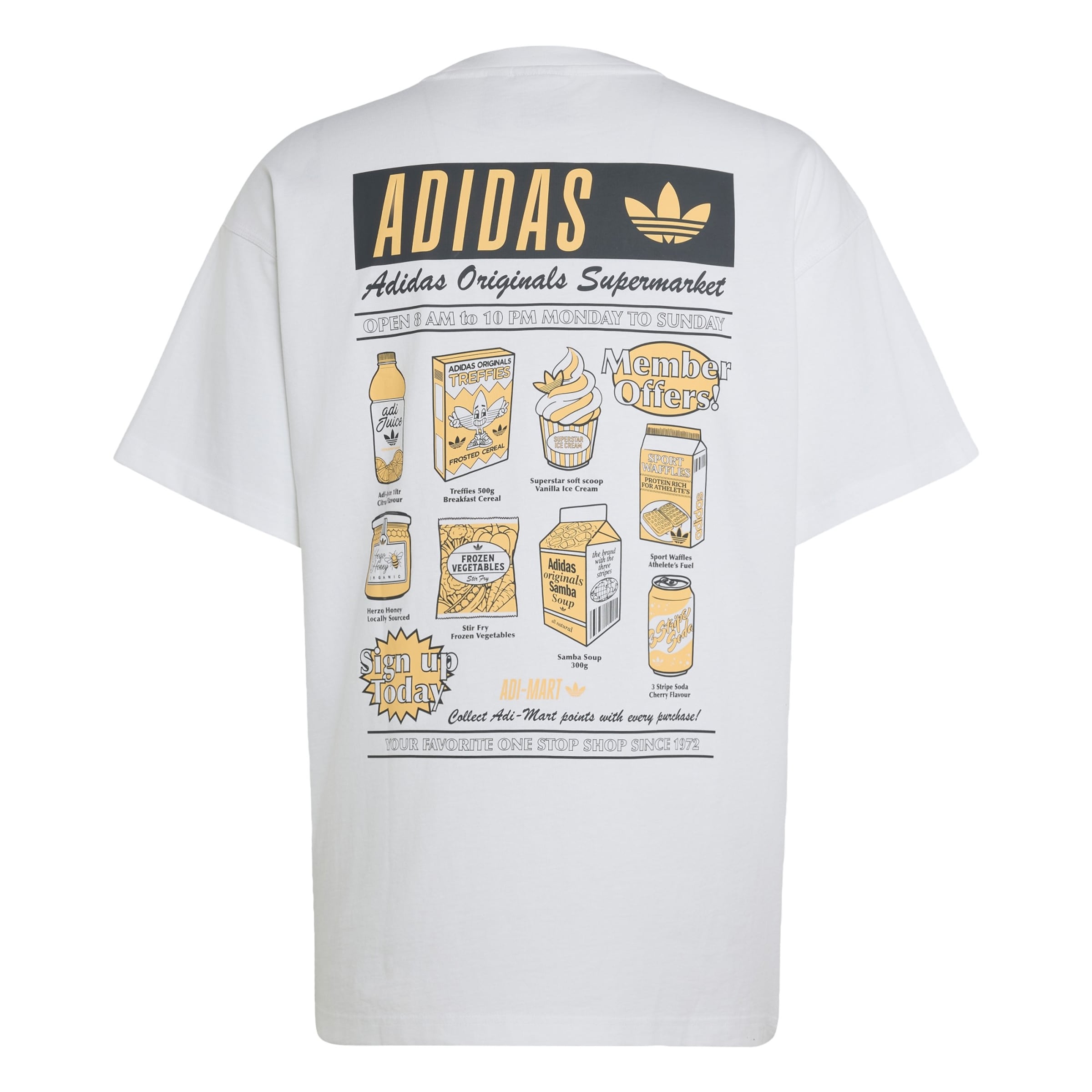 T-Shirt 'Mart Poster' ADIDAS ORIGINALS en blanc