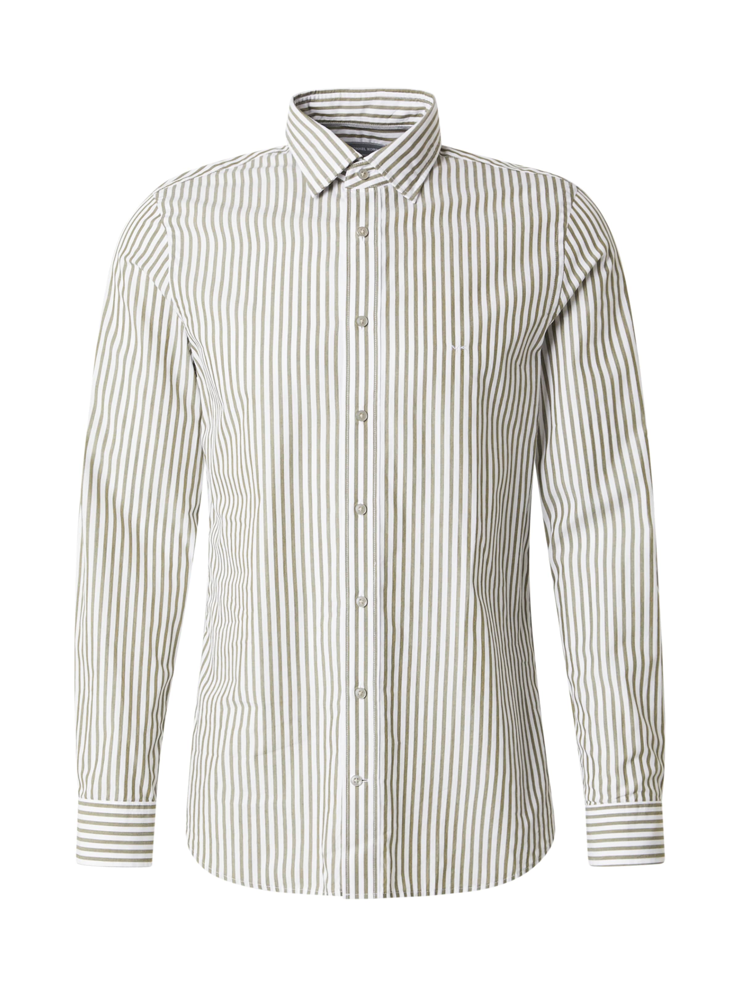 Michael Kors Button Up Shirt in Olive / White, Item view