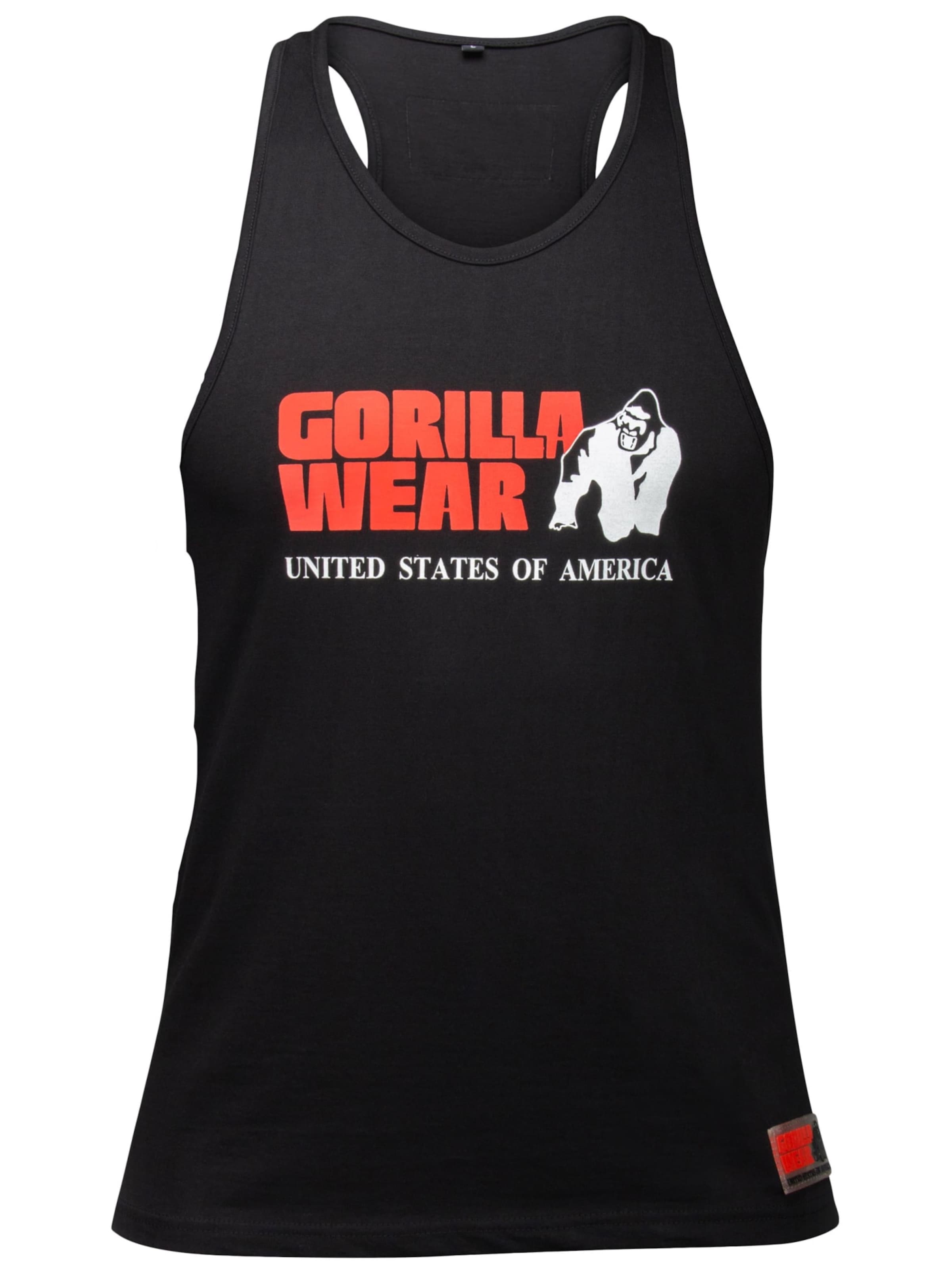 Maglia funzionale 'Classic' di Gorilla Wear in nero: frontale