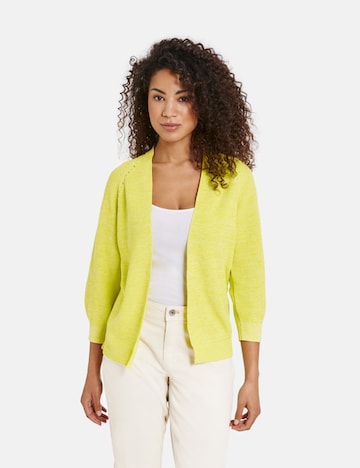 TAIFUN Knit Cardigan in Yellow: front