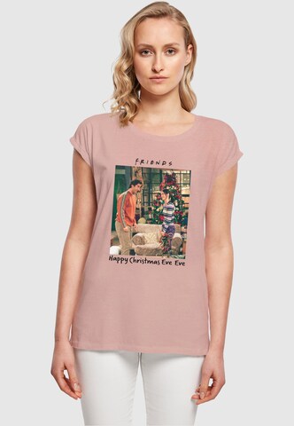 ABSOLUTE CULT T-Shirt 'Friends - Happy Christmas Eve Eve' in Beige: predná strana