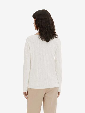 TOM TAILOR Sweater in White