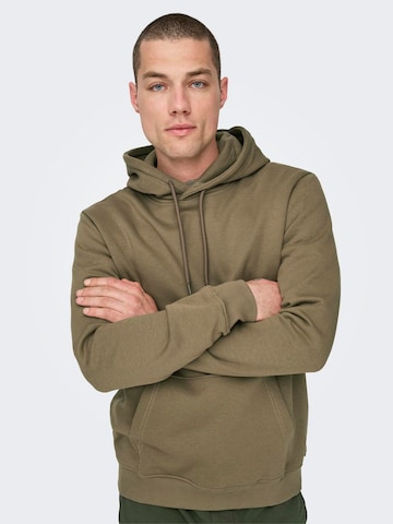 Only & Sons Sweatshirt 'ONSConnor' in Brown