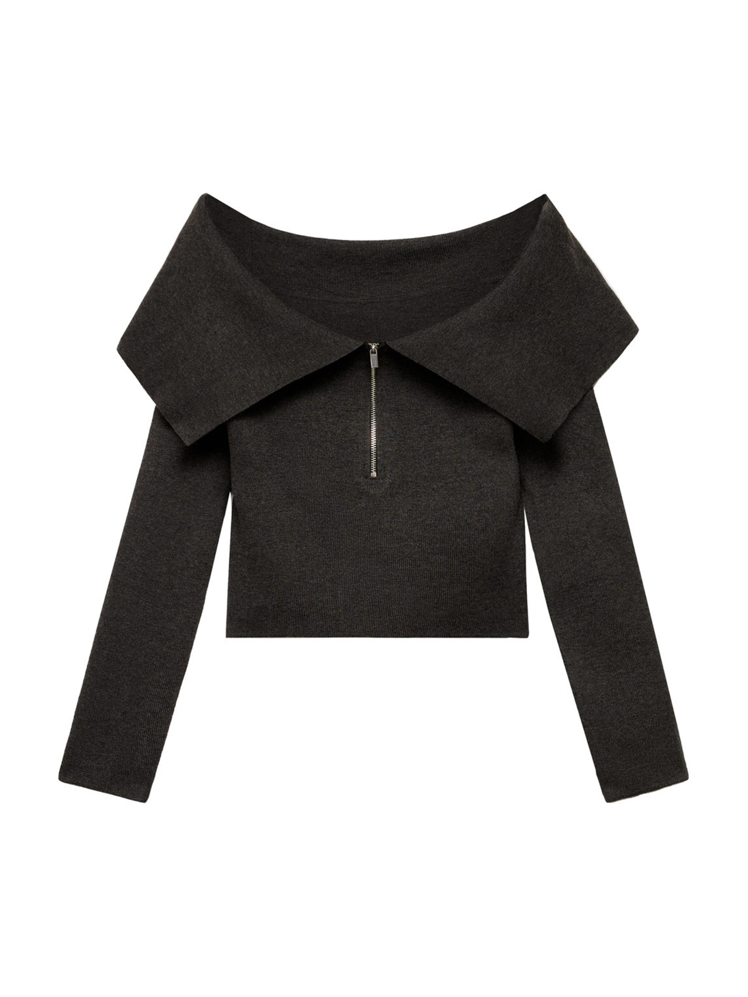 MANGO Sweter 'HARRY' w kolorze szary: przód