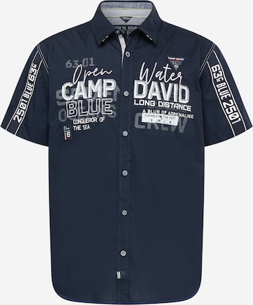 CAMP DAVID - Ajuste regular Camisa 'Ocean´s Seven I' en azul: frente