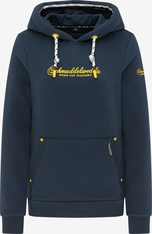 Sweat-shirt Schmuddelwedda en bleu : devant