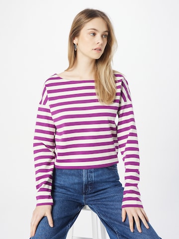 T-shirt Marc O'Polo en violet : devant