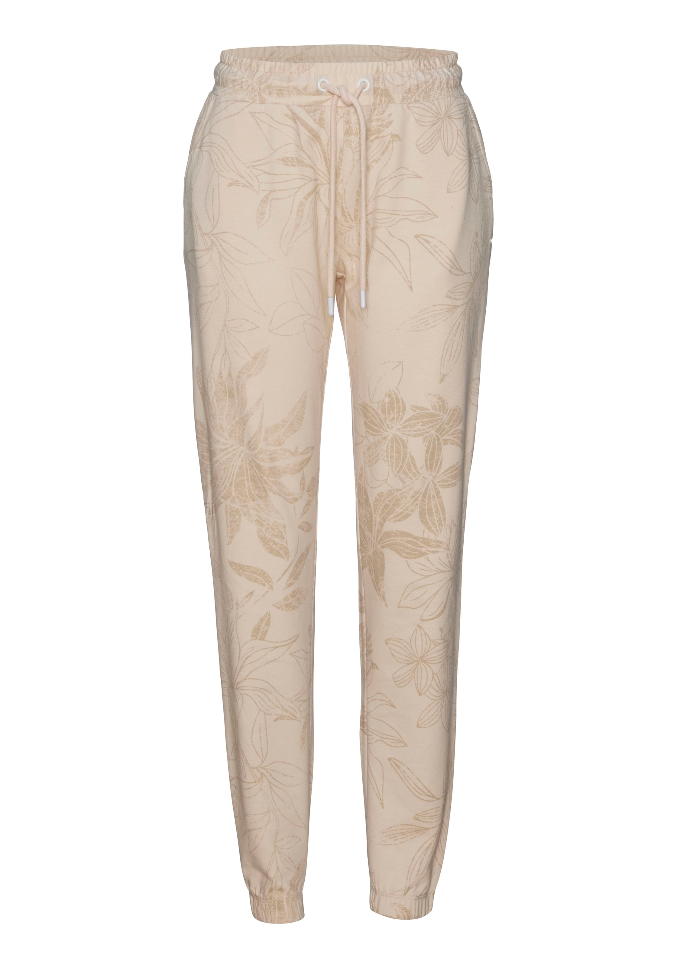 LASCANA Tapered Pyjamasbukser i beige: forside