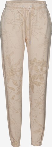 LASCANA Pajama Pants in Beige: front