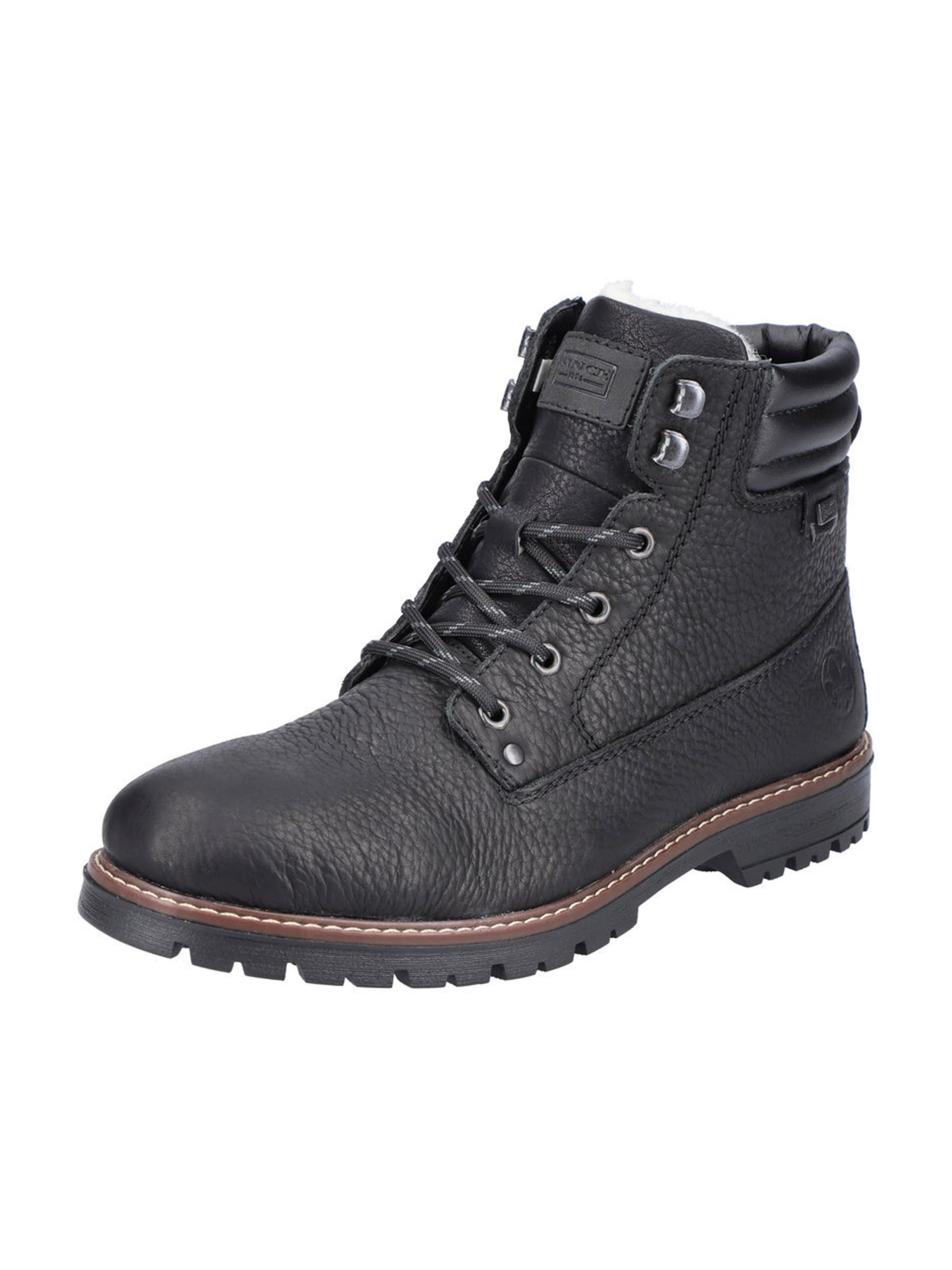 Rieker - Botas com atacadores em preto: frente