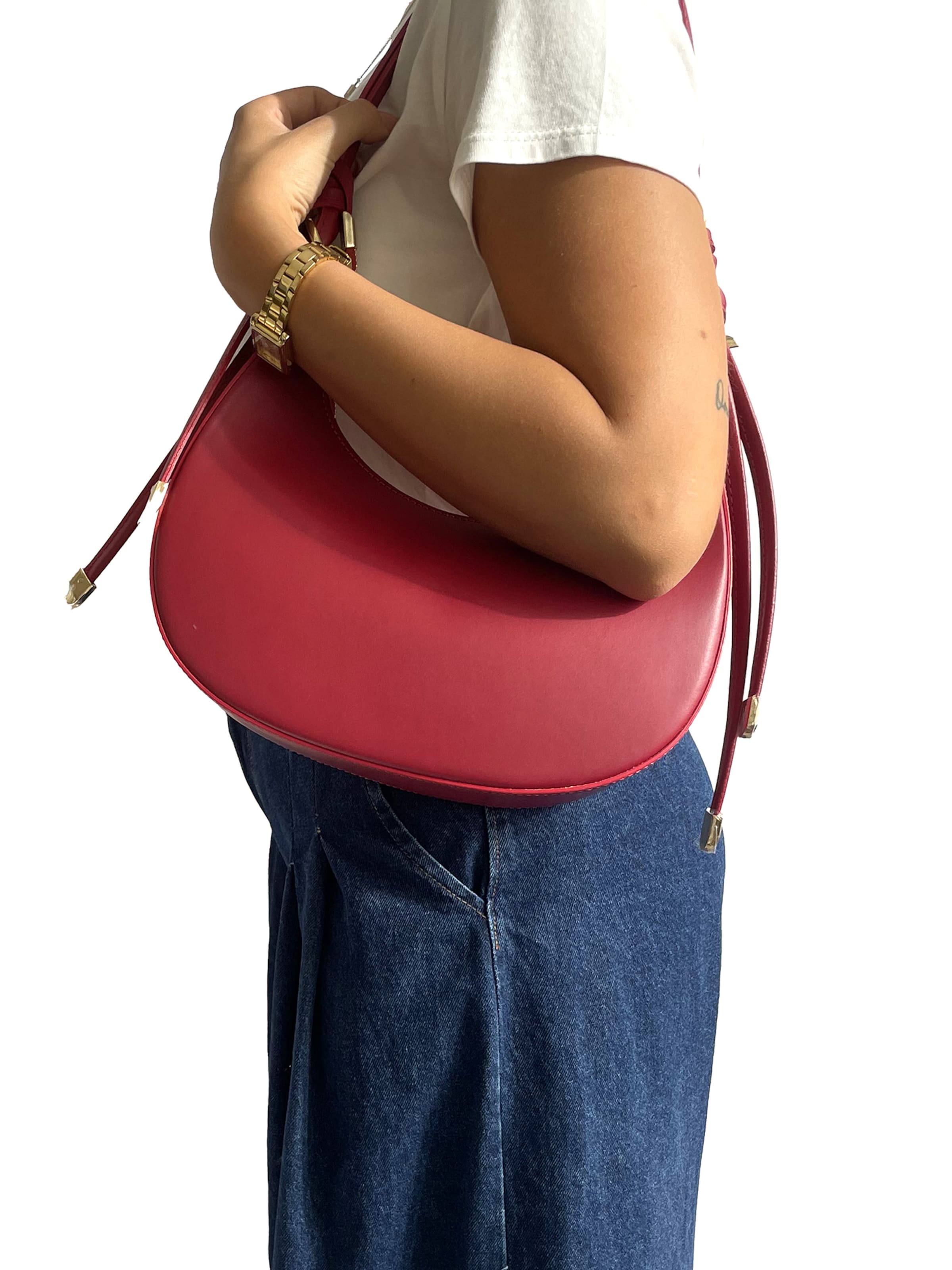 CHICCA BORSE Schoudertas in Rood: voorkant