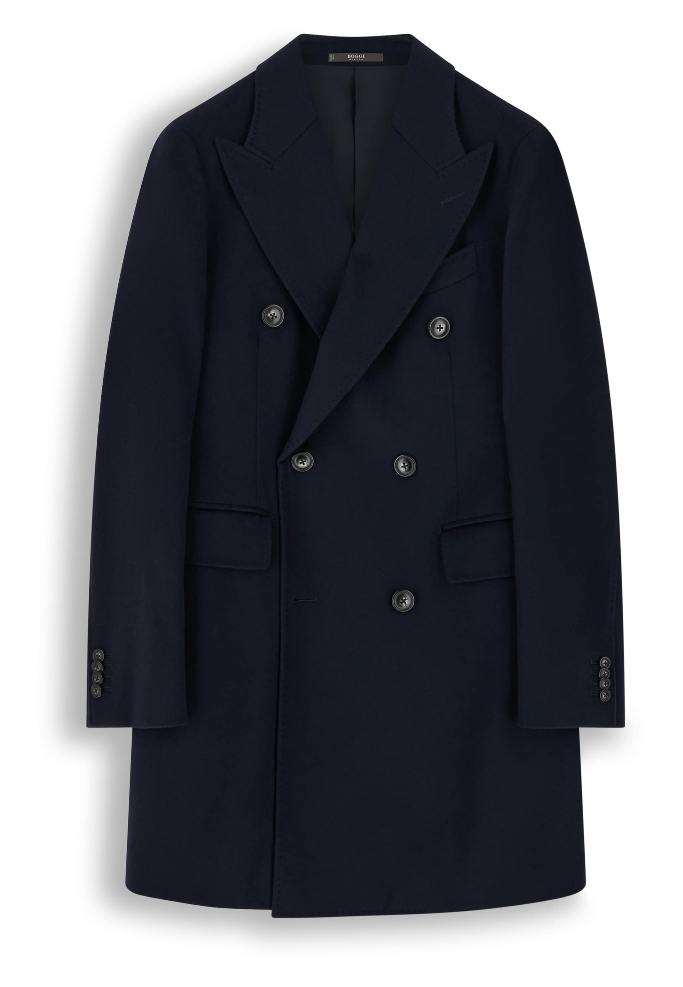 Boggi Milano Between-seasons coat in S in Navy, Item view