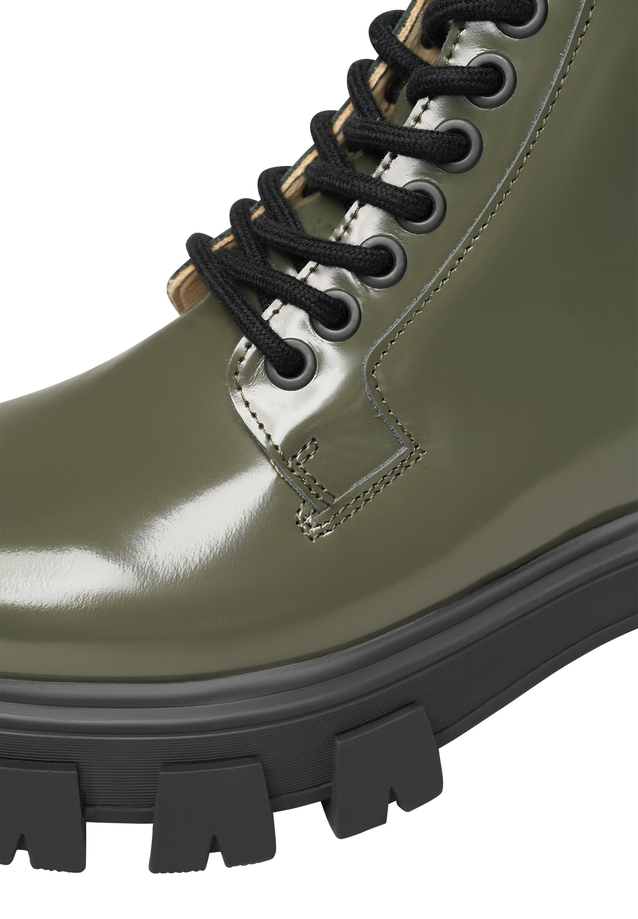 N91 Schnürstiefelette in Grün