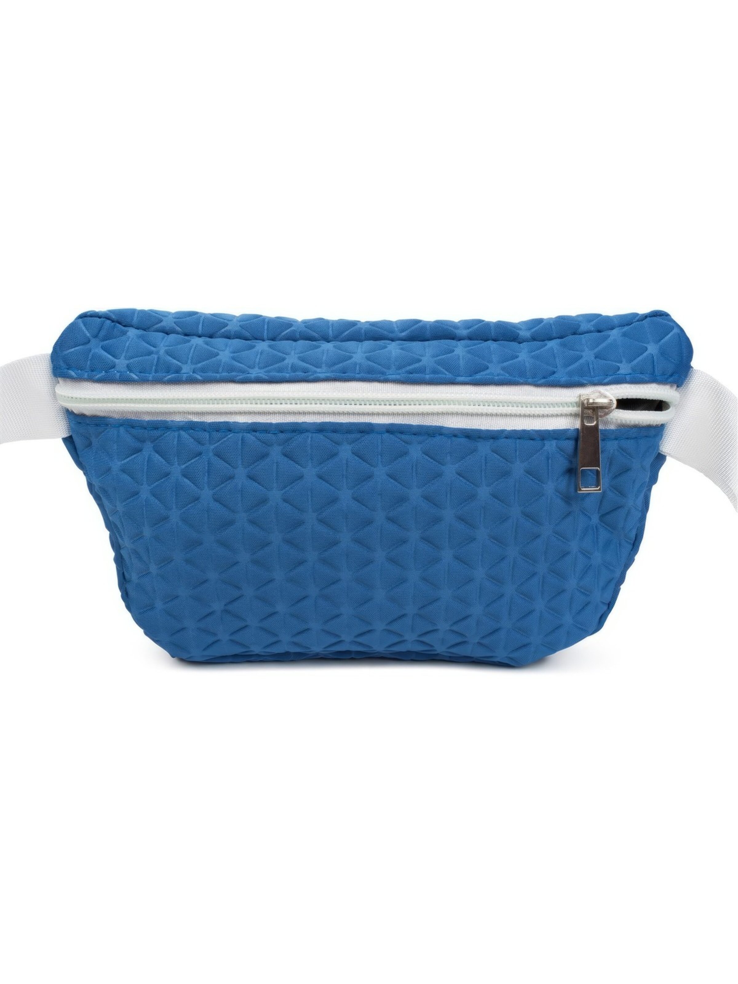 styleBREAKER Gürteltasche 'Bauchtasche geometrische Prägung, Gürteltasche'‌‌‌ in Blau