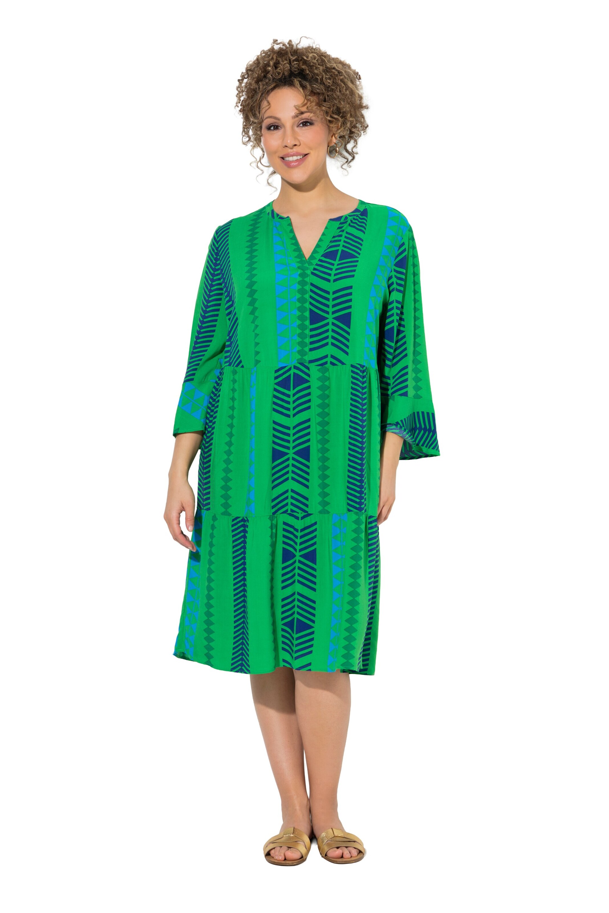 Ulla Popken Kleid in Grün: Vorderseite