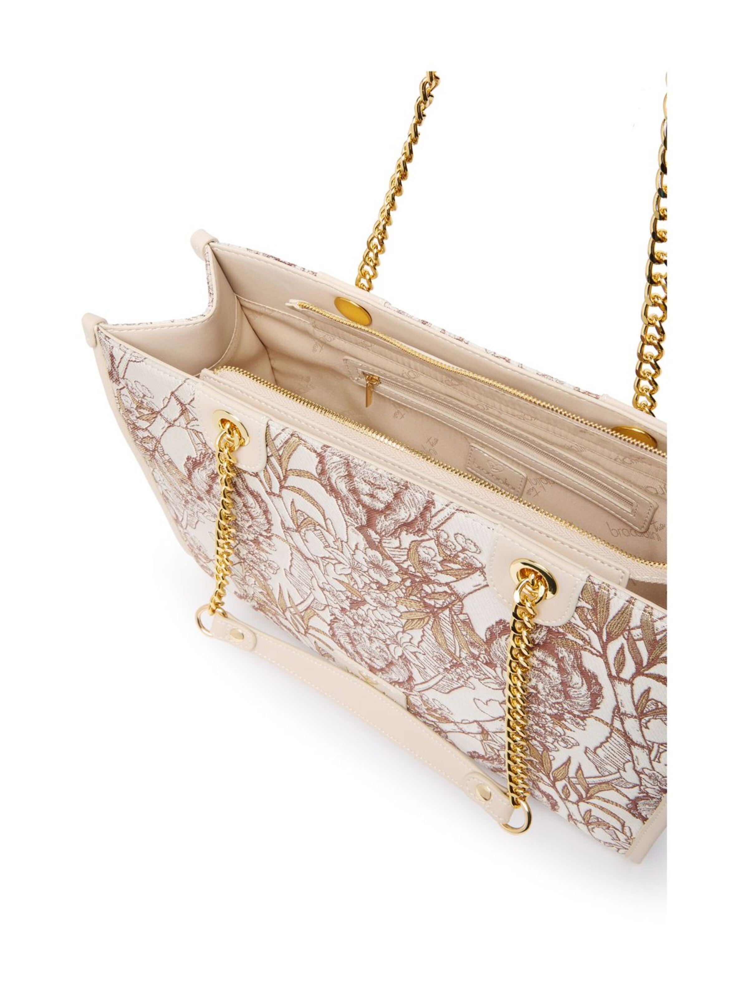 Shopper 'Jacquard' di Braccialini in beige