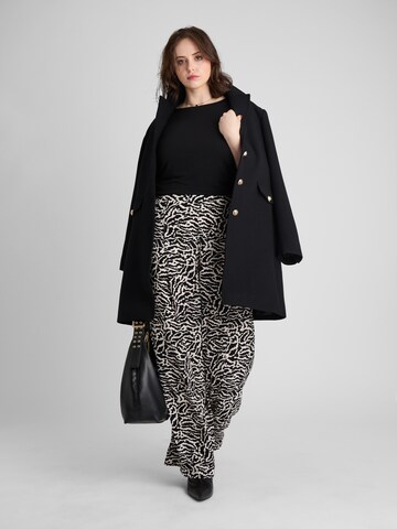 Guido Maria Kretschmer Curvy Wide leg Veckad byxa 'Mila' i svart