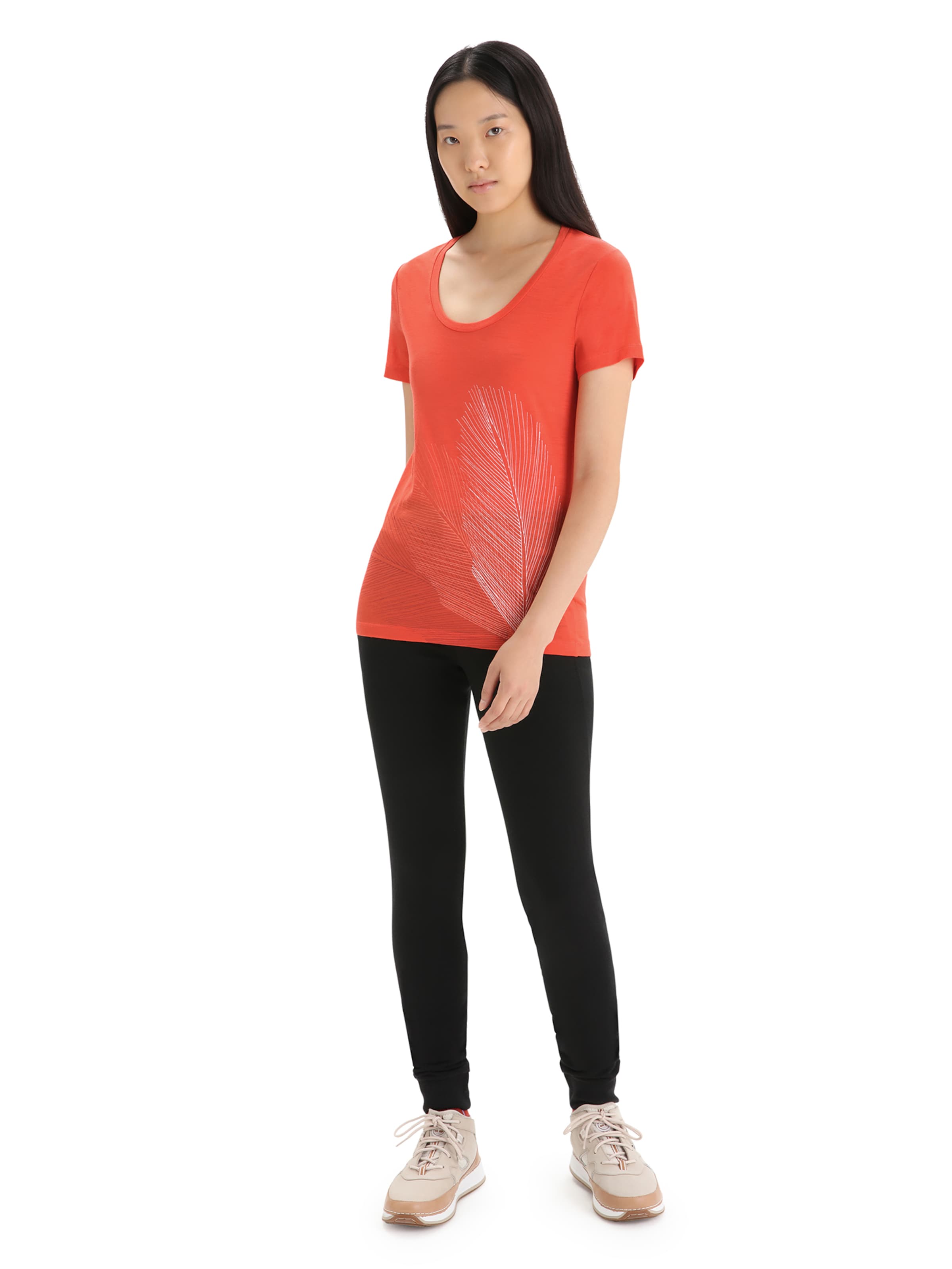 ICEBREAKERTehnička sportska majica 'Scoop Plume' - narančasta boja