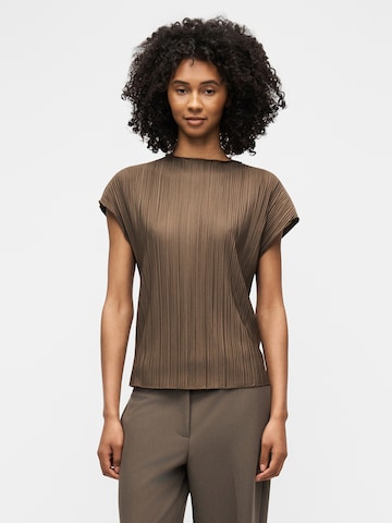 Samsøe Samsøe Тениска 'Uma' в кафяво: отпред