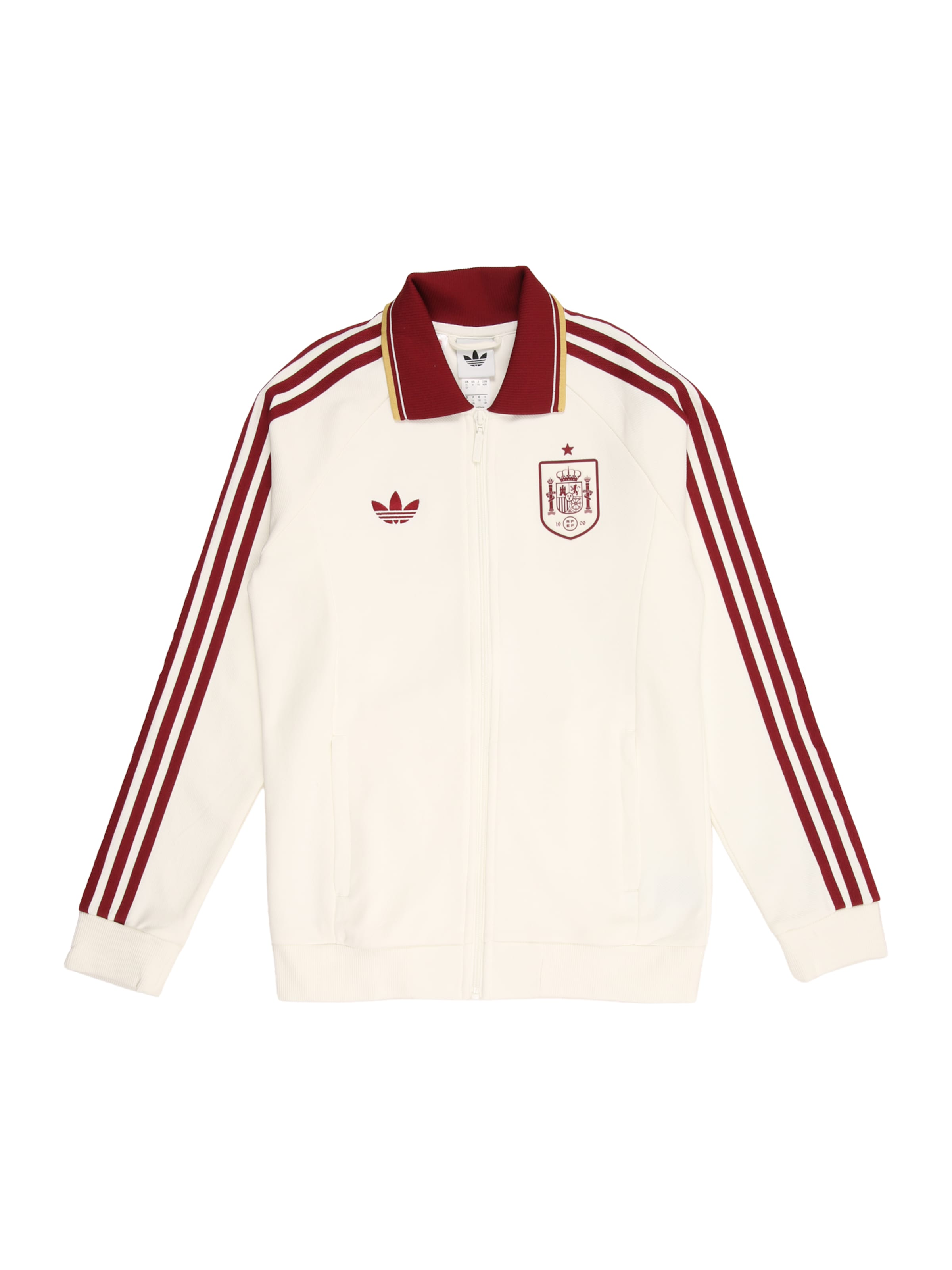 ADIDAS PERFORMANCE - Sudadera con cremallera deportiva 'Spain Away Anthem Jacket' en blanco: frente