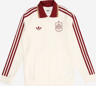 Sportinis džemperis 'Spain Away Anthem Jacket' iš ADIDAS PERFORMANCE, spalva – vyšninė spalva / balta, Prekių apžvalga