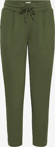 ICHI Конический (Tapered) Брюки со складками 'IHKATE' в Зеленый: спереди