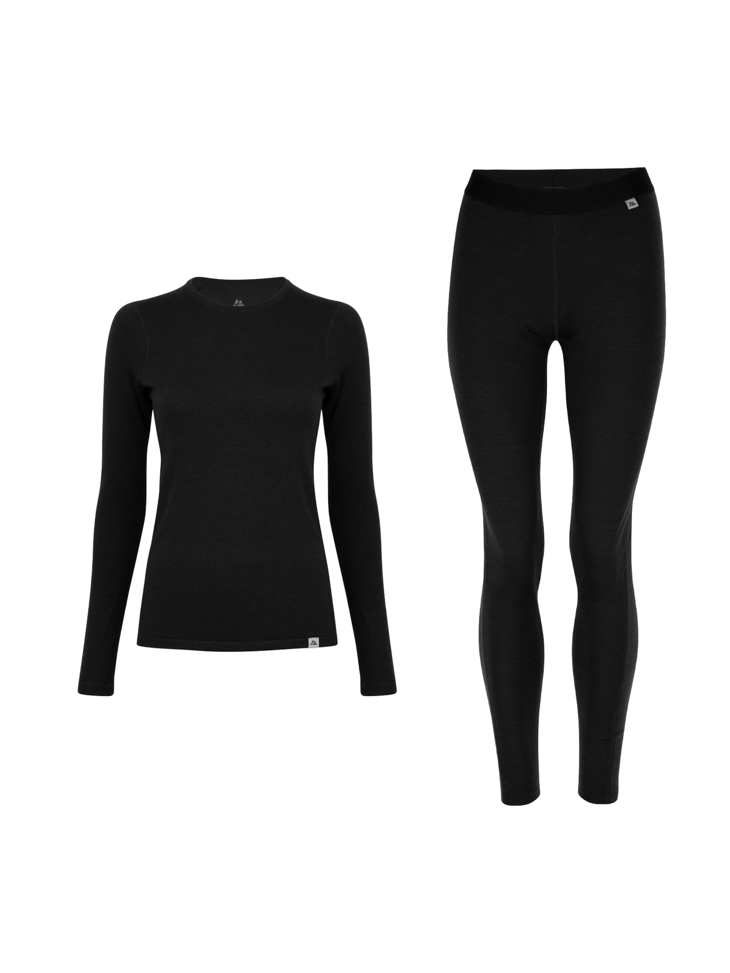 DANISH ENDURANCE Base layer 'Merino' in Black: front