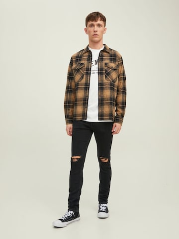 JACK & JONES Skinny Τζιν 'Liam' σε μαύρο