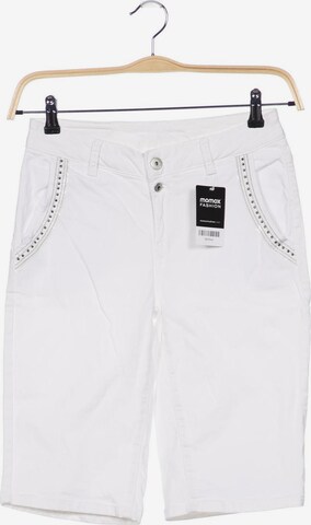 Cartoon Shorts in S in White: front