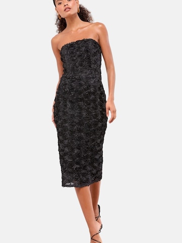 LipsyHaljina - crna boja: prednji dio