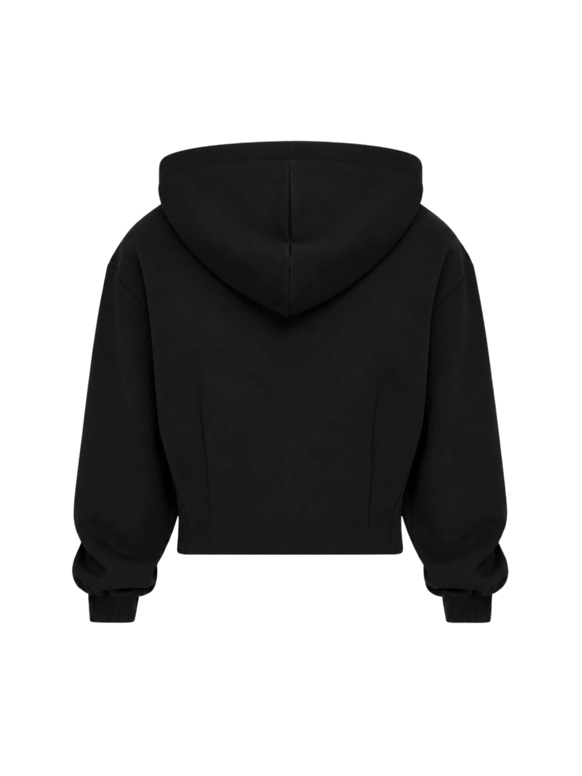Fracomina Sweatjacka 'Zip-up hoodie' i svart