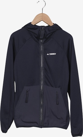 ADIDAS TERREX Kapuzenpullover XS in Blau: Vorderseite