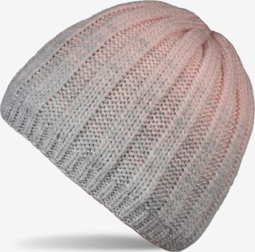 styleBREAKER Beanie 'Strickmütze Farbverlauf mit Thermo-Fleece' in Grey: front