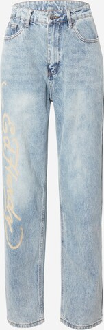 Ed Hardy Loose fit Jeans 'KILL SLOWLY' in Blue: front