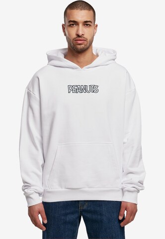 Merchcode Sweatshirt 'Peanuts - Peekaboo' in Wit