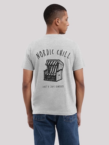 F4NT4STIC Shirt 'Knut und Jan Scribble' in Grijs: voorkant