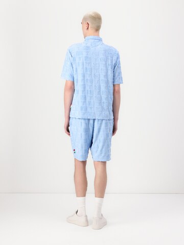 Carlo Colucci Regular Trousers 'Egarter' in Blue