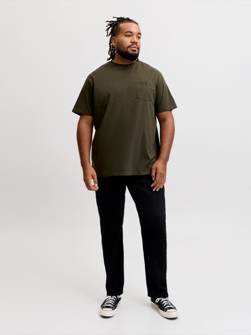 Jack & Jones Plus Μπλουζάκι 'JJEDOVER' σε πράσινο
