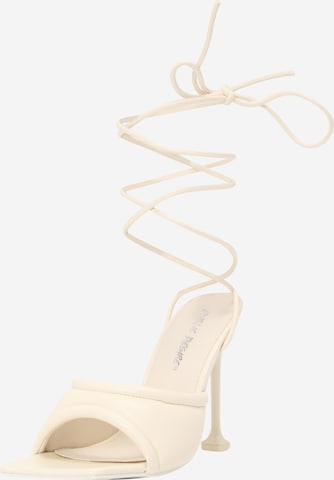 Public Desire Strap sandal 'GRACIE' in Beige: front