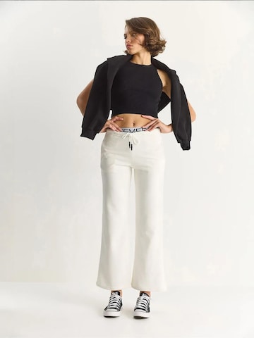 Bianco Lucci Bootcut Hose in Weiß