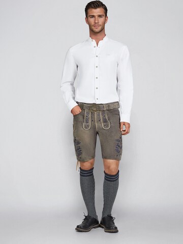 Coupe slim Pantalon folklorique 'Hofmeister' SPIETH & WENSKY en marron