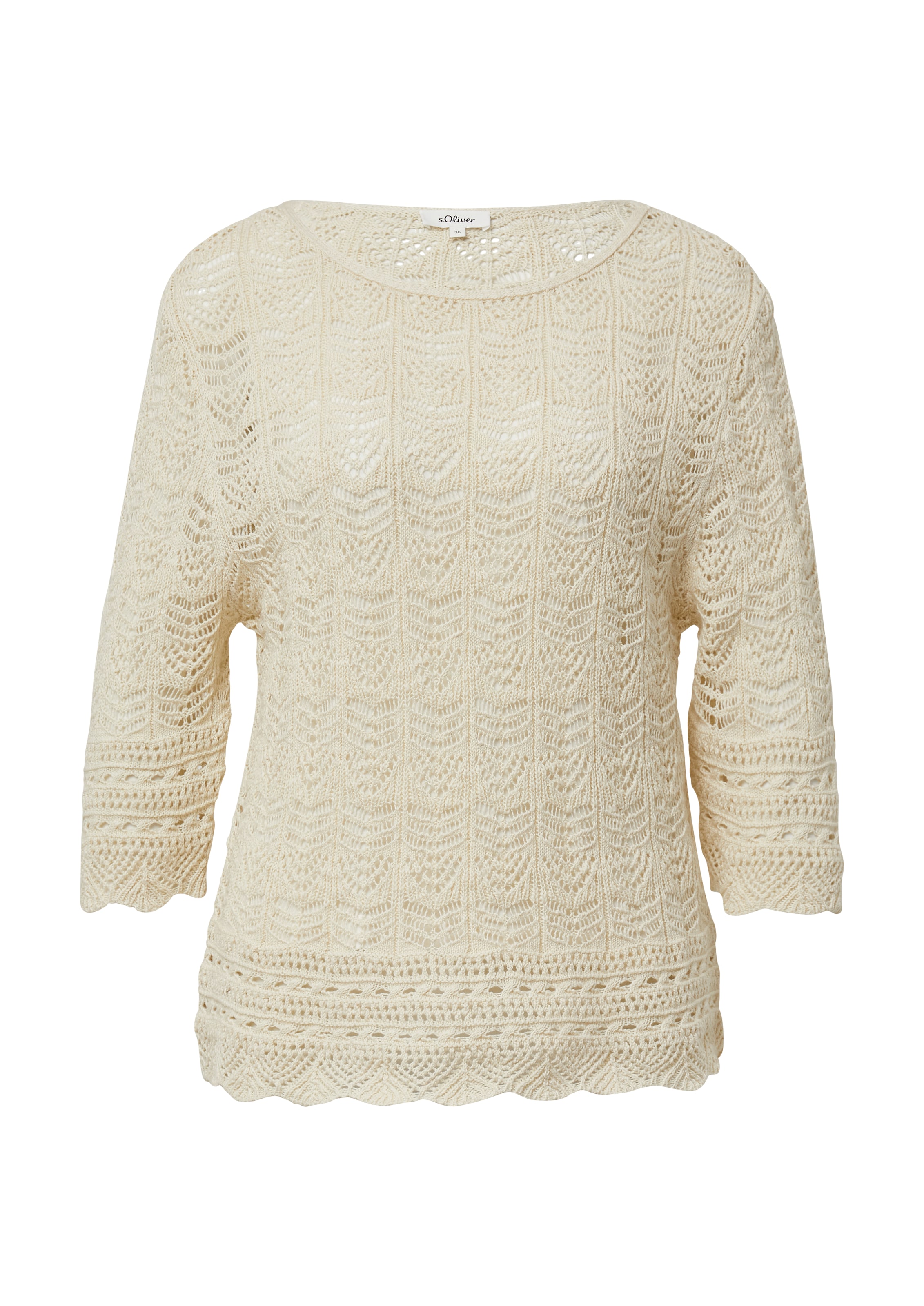 s.Oliver Trui in Beige: voorkant