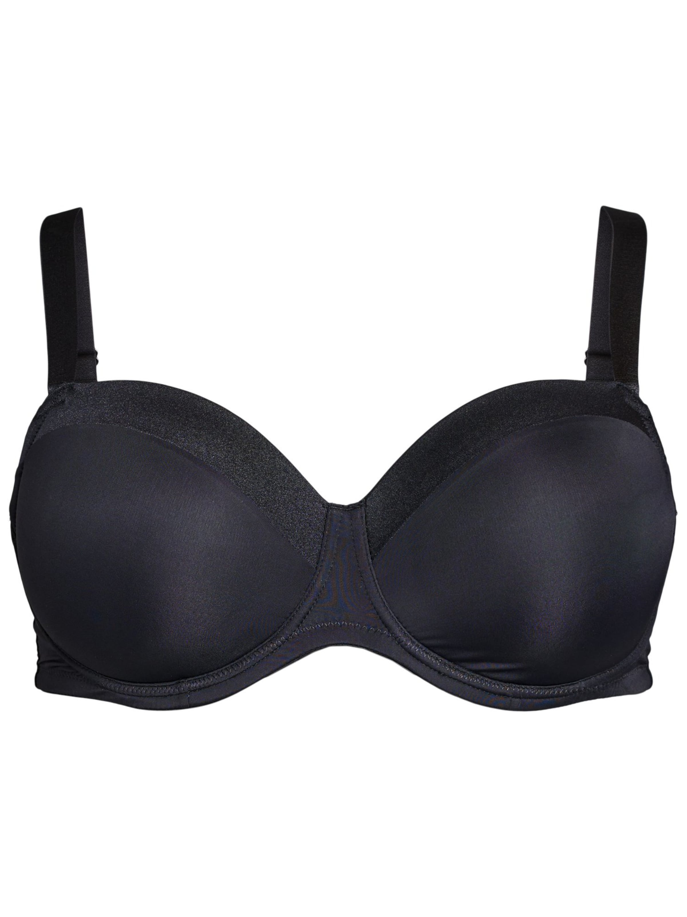 Devoted by Zizzi Push-up Rinnahoidja 'LELINE', värv must: eest vaates