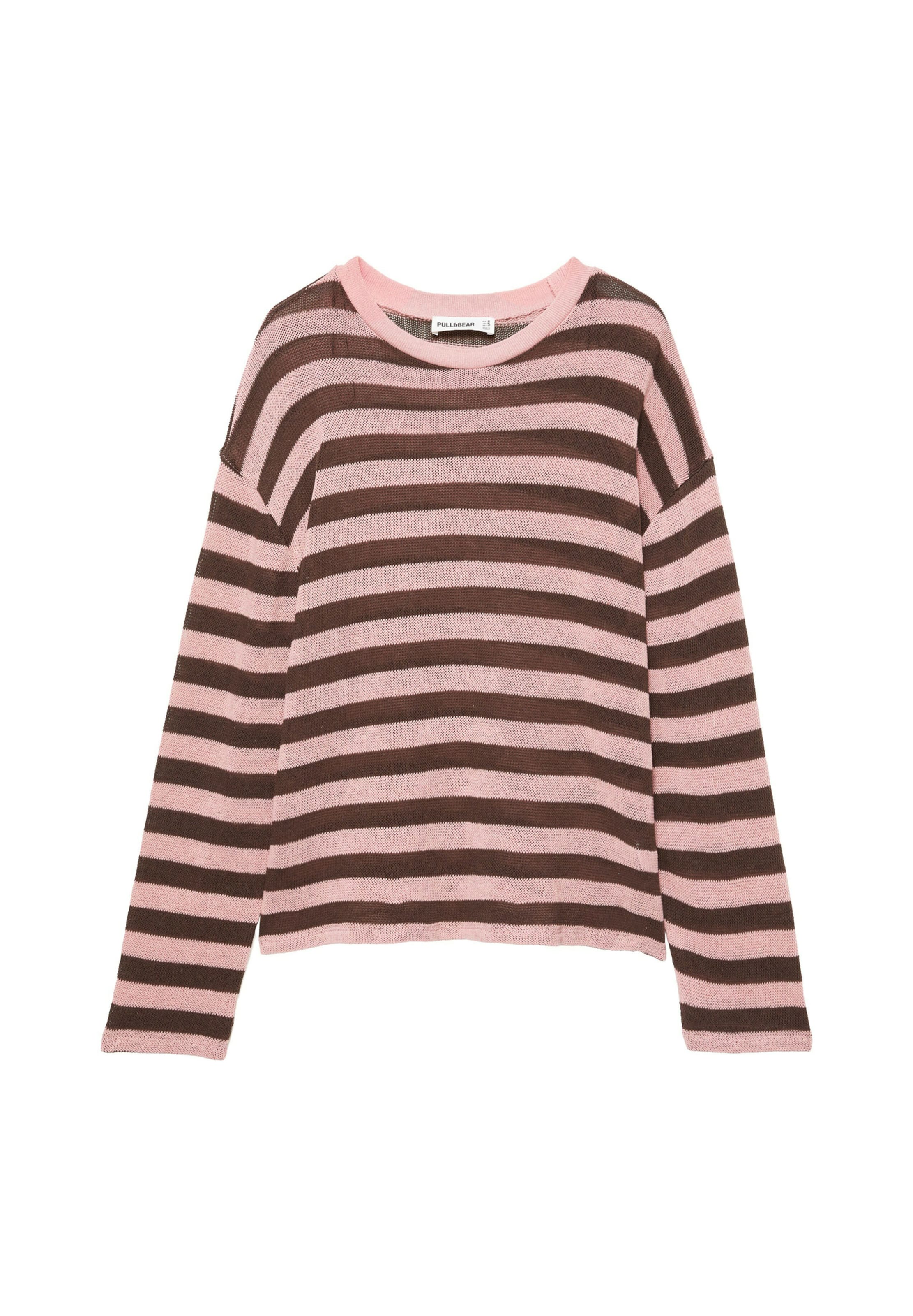 Pulover de la Pull&Bear pe roz: față