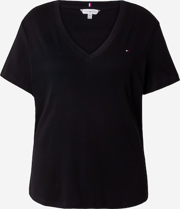 Tommy Hilfiger Curve Футболка в Черный: спереди