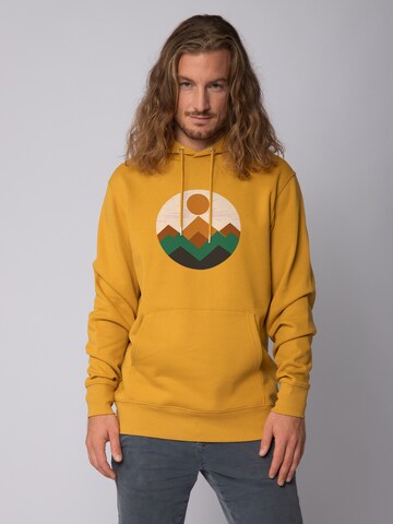 Sweat-shirt 'Geometric Landscape 2' Watapparel en jaune : devant