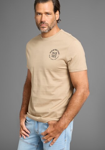 H.I.S T-Shirt in Beige