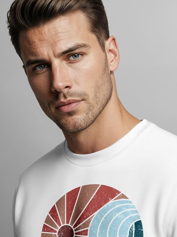 Neverless Sweatshirt 'Vintage Sunrise' in White