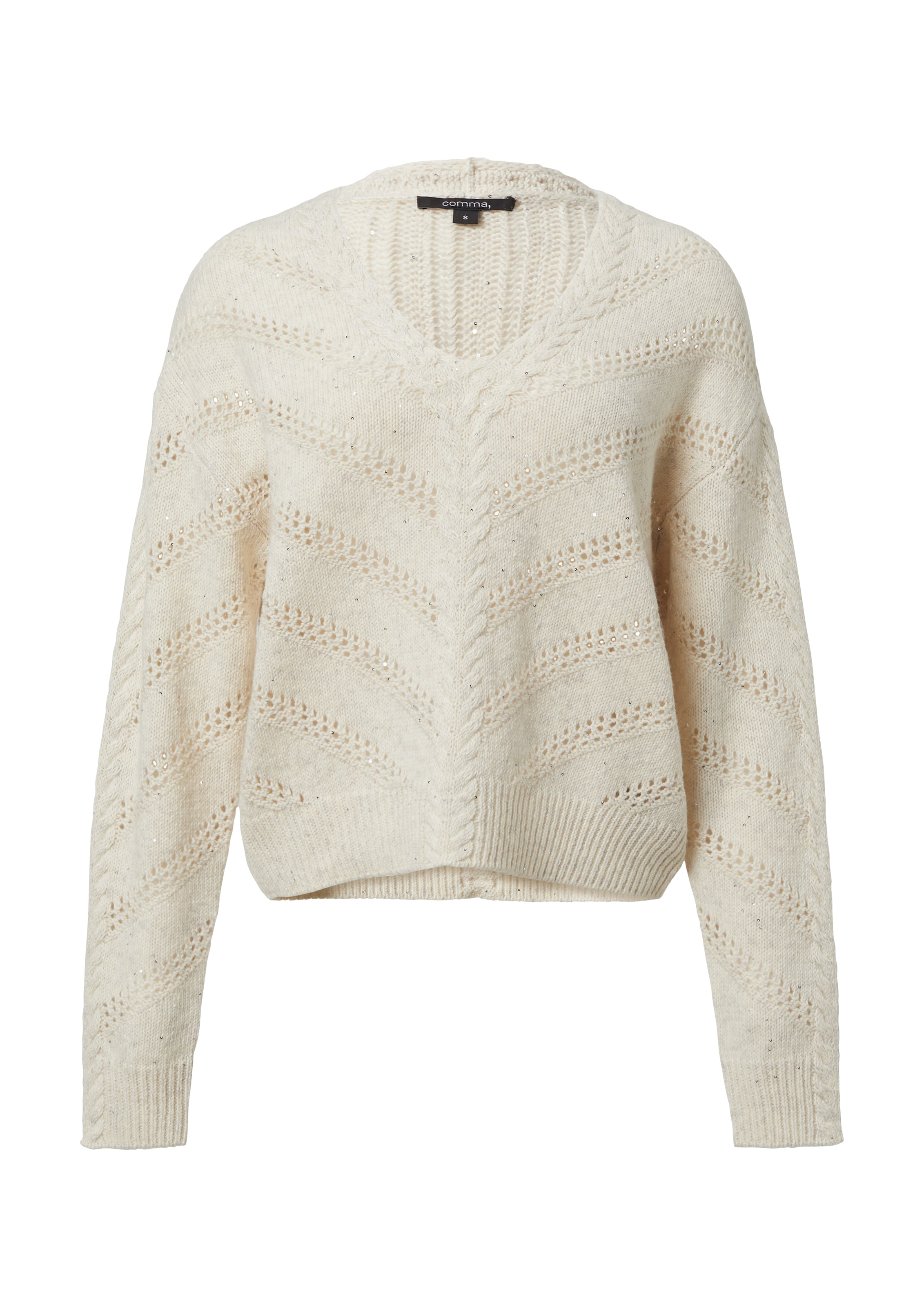COMMA Pullover in Beige: Vorderseite